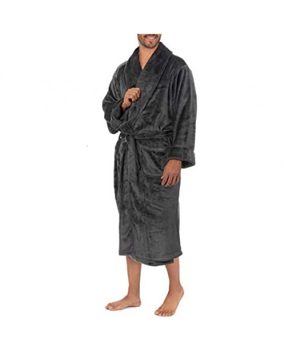 Chaps mens Twill Stripe Comfort Soft Robe