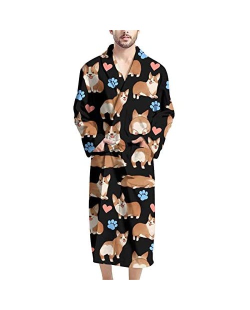 Coloranimal Fashion Tie Dye Sleepwear Bathrobe with Pocket Men Robe