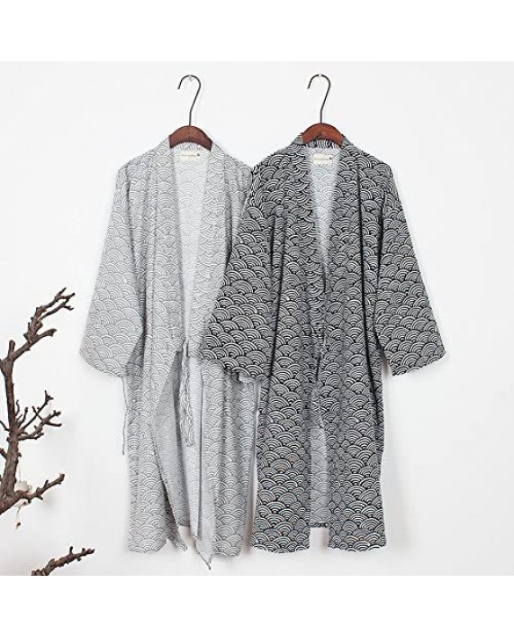 FANCY PUMPKIN Men's Yukata Robes Kimono Robe