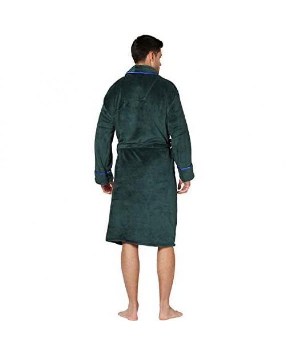 Intimo Alexander Julian Men's Super Soft Cozy Plush Robe with Satin Trim