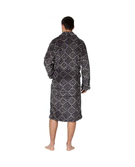 Intimo Men's Printed Corel Fleece Robe