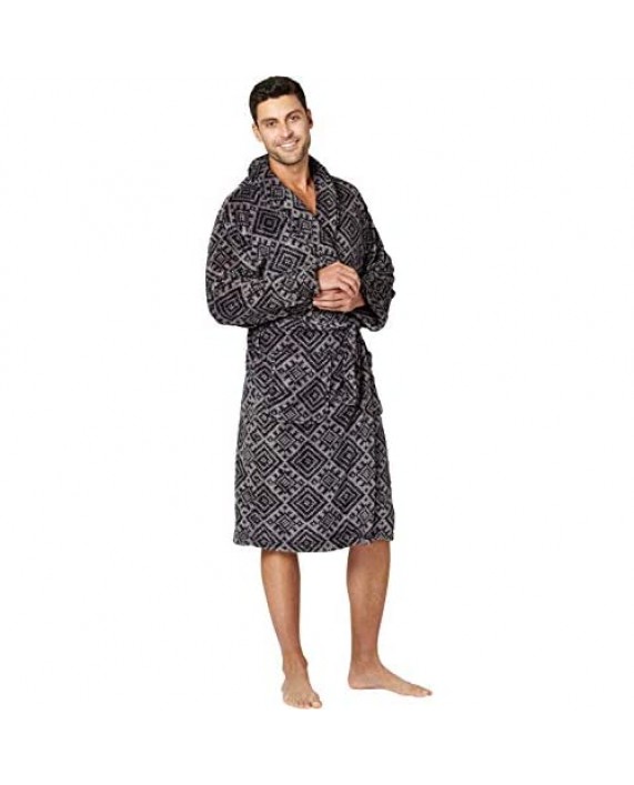 Intimo Men's Printed Corel Fleece Robe