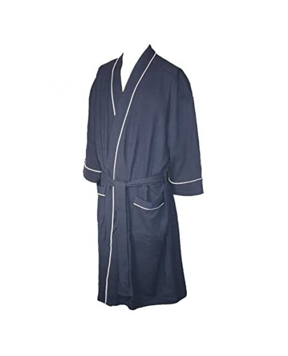 Majestic International Men's Waffle-Knit Kimono Spa Robe
