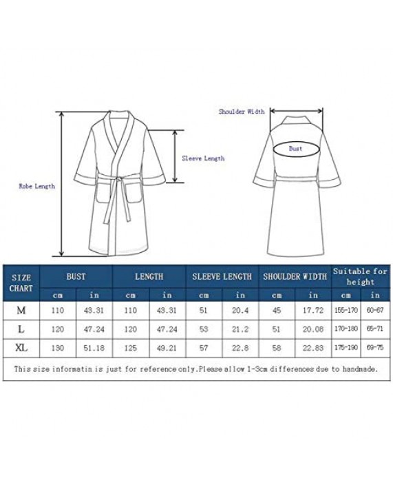 MOONSIROLI Flannel Plaid Robes for Men/Women Hooded Classic Bathrobe Plush Soft Warm Spa Bathrobe shawl collar robe