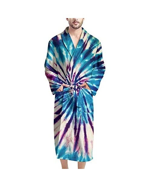 NDISTIN Personalized Bathrobe Men Women Couple Wedding Sleepwear Collar Robes Pajama Party V-Neck with Pattern