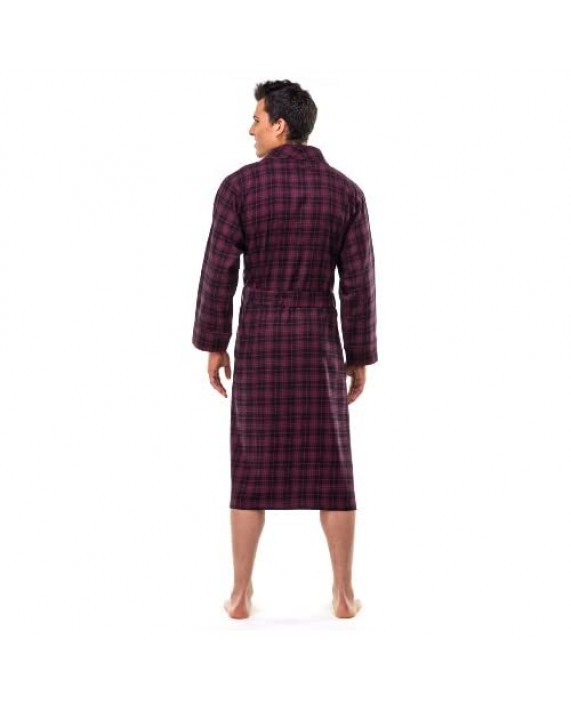 Noble Mount Mens Premium 100% Cotton Flannel Robe