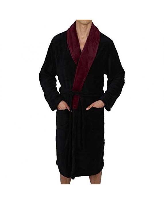 Regency New York Luxurious Men's & Womens Hooded Robe & Shawl Collar Soft Fleece Bathrobe Spa Robe
