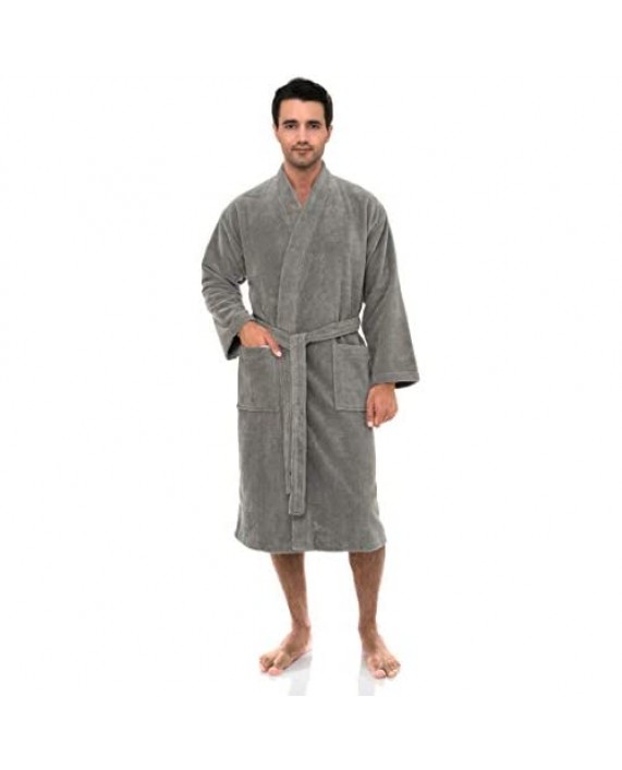 TowelSelections Men's Robe Fleece Cotton Terry-Lined Water Absorbent Bathrobe