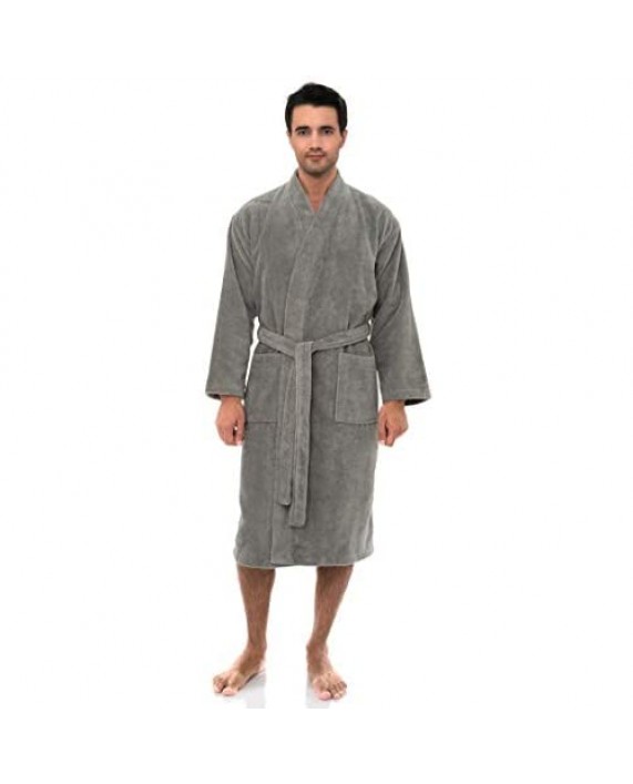 TowelSelections Men's Robe Fleece Cotton Terry-Lined Water Absorbent Bathrobe