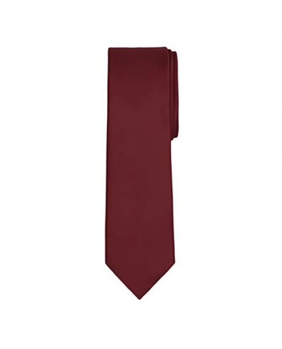 Mens Necktie Pocket Square 10 Pcs Set Solid Color Tie and Handkerchief for Wedding