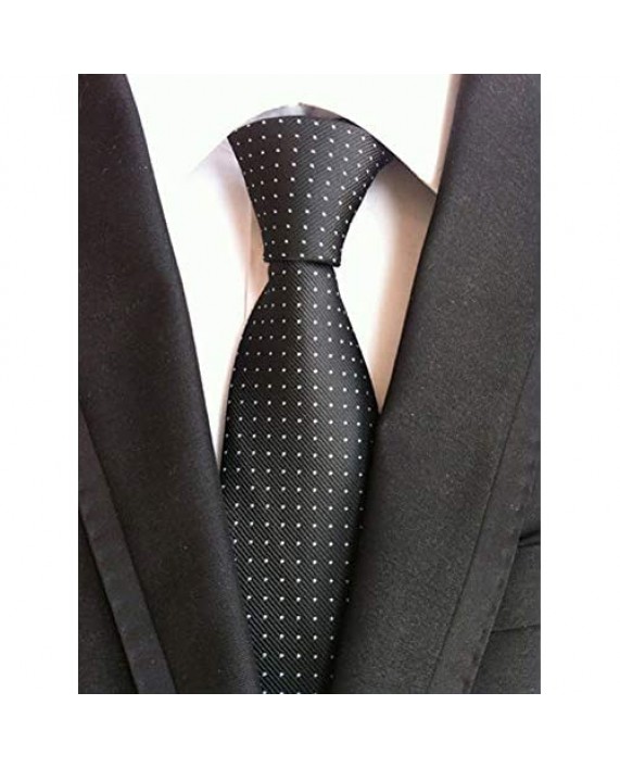 Adulove Men's Necktie Classic Silk Tie Woven Jacquard Neck Ties 12 PCS