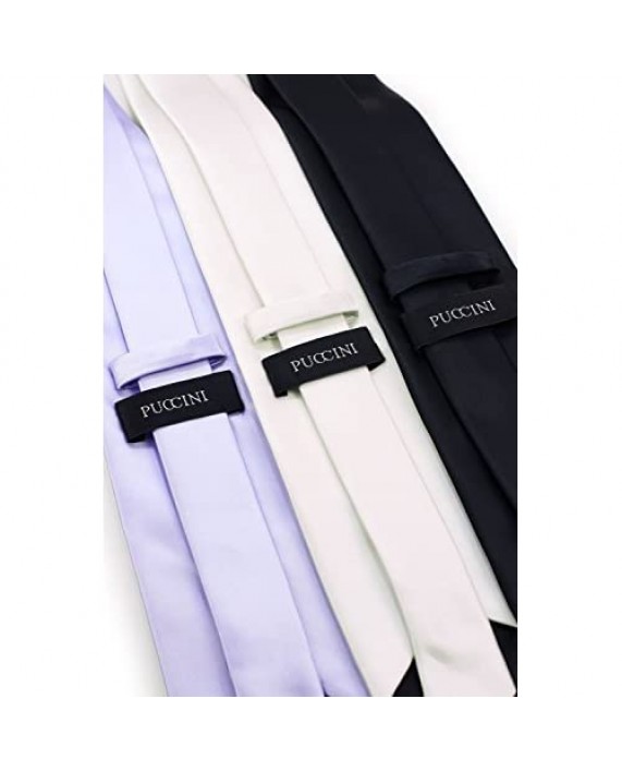 Bows-N-Ties Men's Necktie Solid Color Microfiber Satin Tie 3.25 Inches