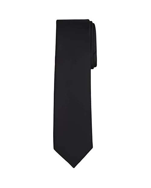 Jacob Alexander Men's Extra Long Solid Color Tie