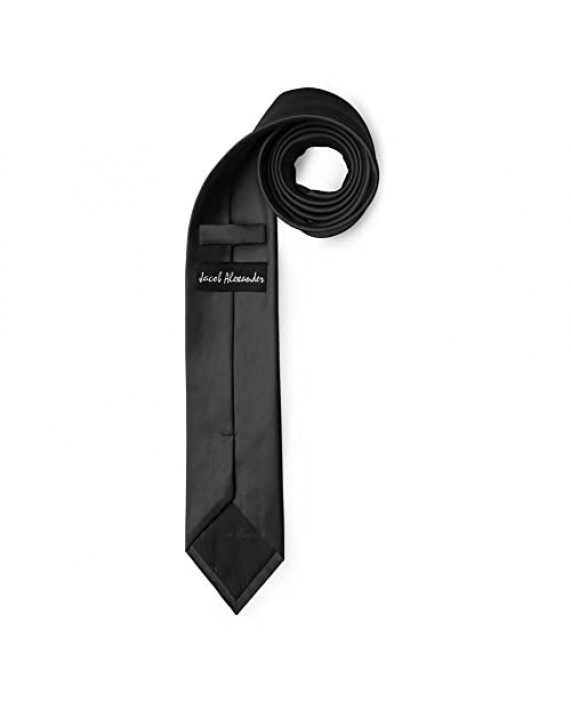 Jacob Alexander Men's Skinny Width 2 Solid Color Tie