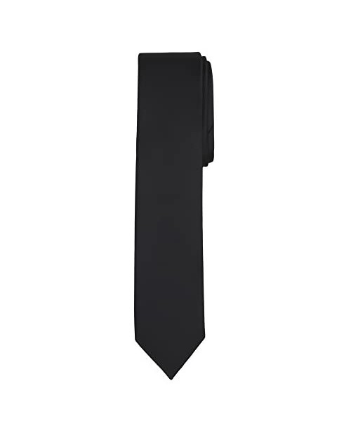 Jacob Alexander Men's Skinny Width 2" Solid Color Tie