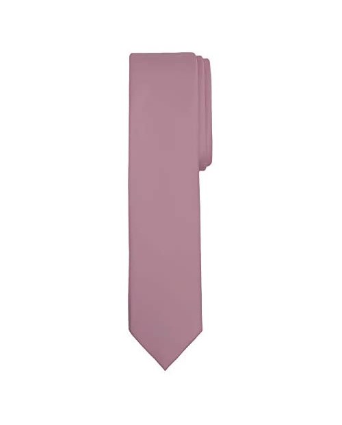 Jacob Alexander Men's Slim Width 2.75" Solid Color Tie