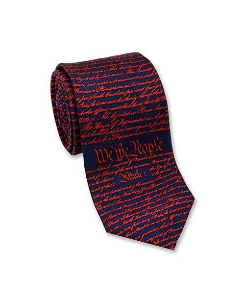 Josh Bach Men's Constitution of United States Silk Necktie Made in USA
