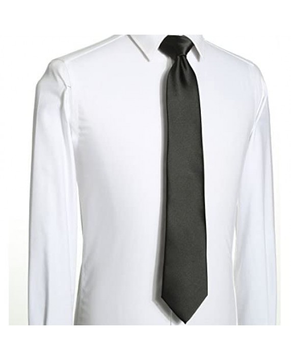 KissTies 63'' XL Tie Mens Extra Long Solid Satin Necktie For Big And Tall Men