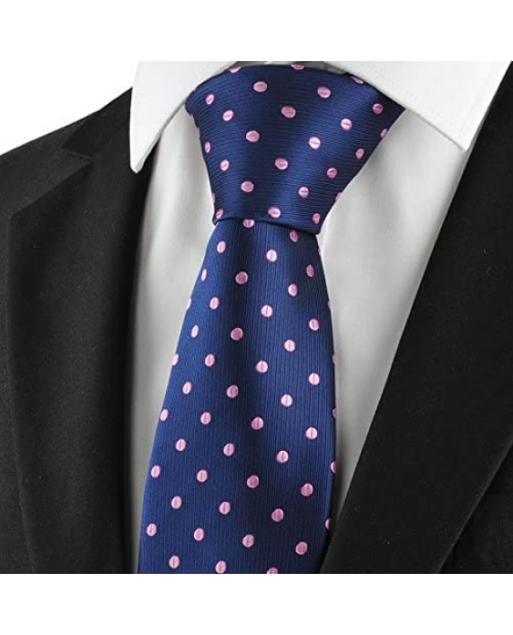 KissTies Mens Necktie Polka Dot Ties For Men Classic Dressing Accessories