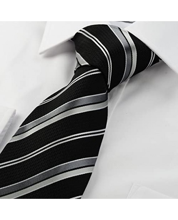 KissTies Striped Tie Mens Necktie Travel Daily Ties + Gift Box