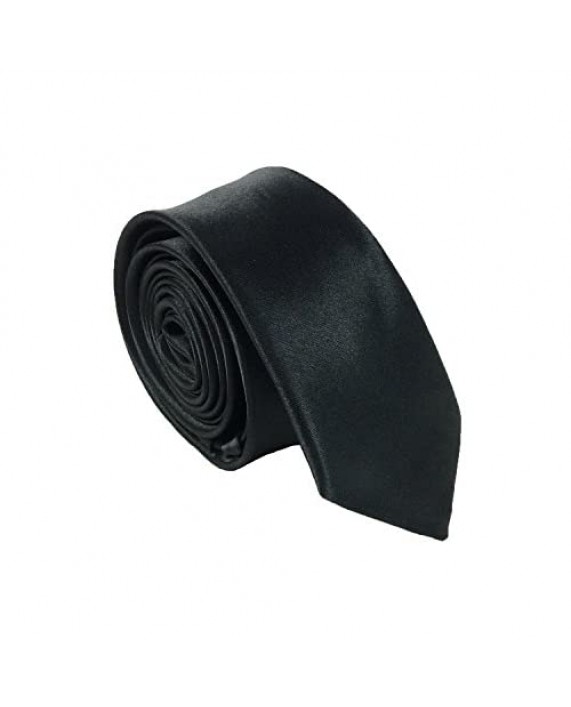 Landisun Solid Tie Satin Tie Slim Tie Exclusive Necktie Skinny Tie Regular Tie