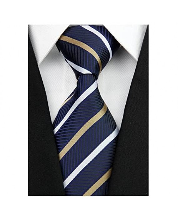 Wehug Lot 6 PCS Men's Ties Silk Tie Woven Necktie Jacquard Neck Ties Classic Ties For Men style022
