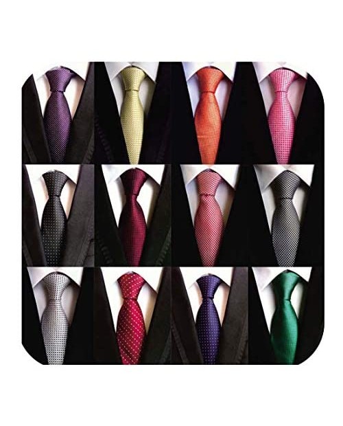 Weishang Lot 12 PCS Classic Men's Tie Necktie Woven JACQUARD Neck Ties(Style 7)