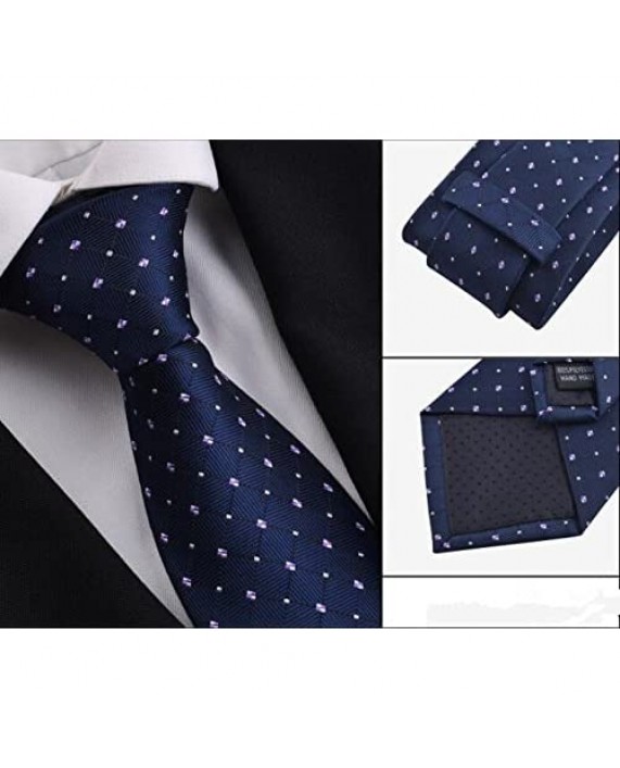 Weishang Pack of 6 Men's Classic Tie Silk Necktie Woven Jacquard Neck Ties (Set 11)