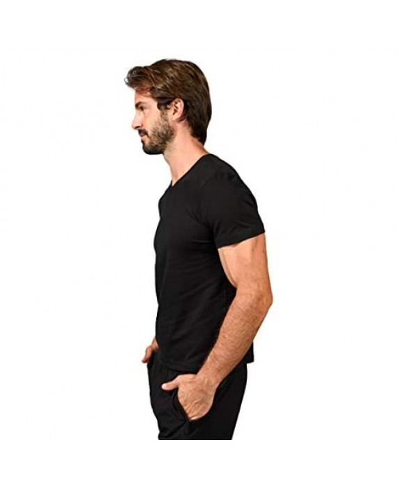 90 Degree By Reflex Mens Super Soft V Neck Short Sleeve T Shirt