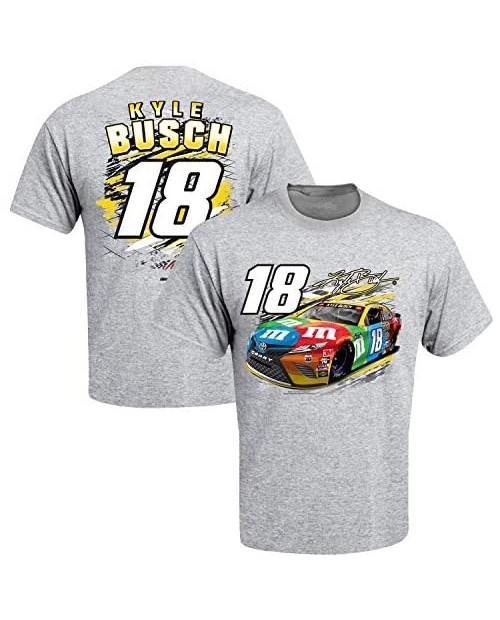 Checkered Flag Sports NASCAR 2021 Kyle Busch #18 Fuel T-Shirt - Gray