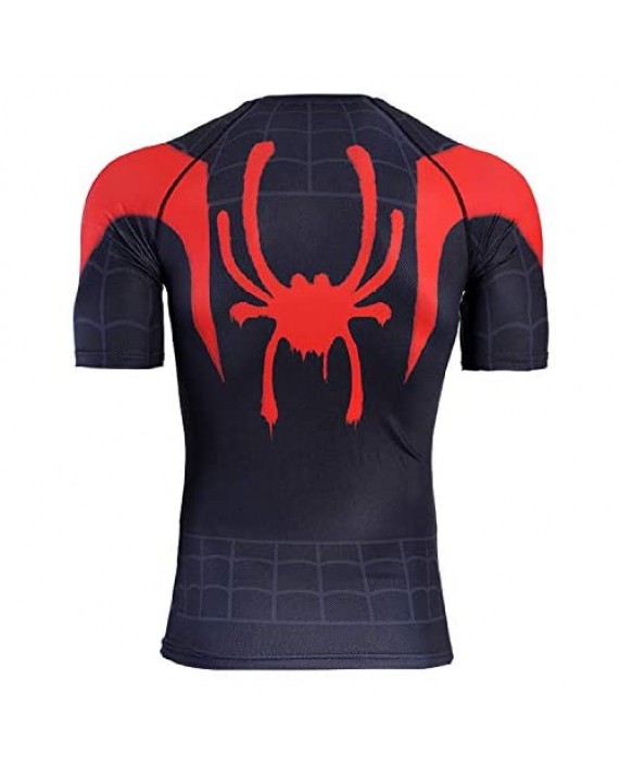 COOLMAX Superhero Into The Spider-Verse Short Sleeve Men's Compression Shirt