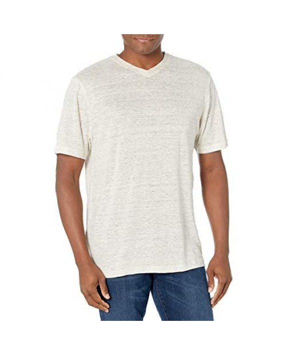 Cubavera Men's Short Sleeve Linen V-Neck Shirt