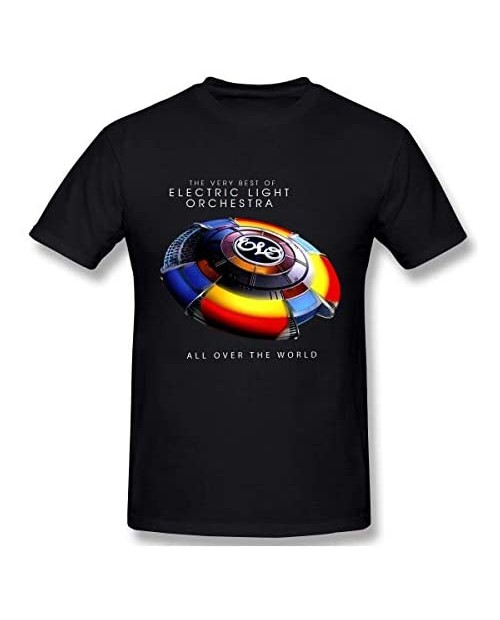 Electric-Light Orchestra Men Graphic Workout Cotton Short Sleeve T Shirt Summer Tops (S-6XL)
