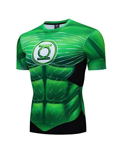 GYM GALA Green Lantern Shirt Running Sports Fitness T-Shirt HD 3D Print Compression Shirt