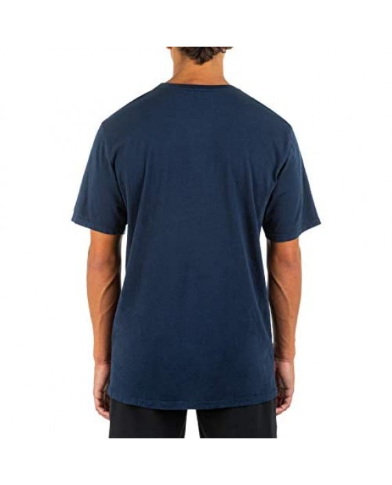 Hurley Men's Everyday Washed One and Only Slashed Short Sleeve T-Shirt Obsidian X-Large