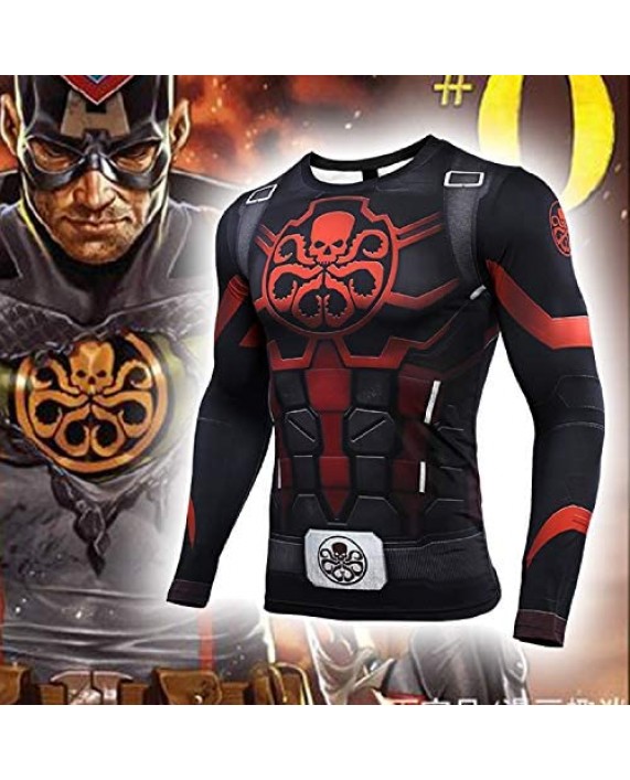 Hydra Captain America Compression Shirt for Men's 3D Print T Shirts