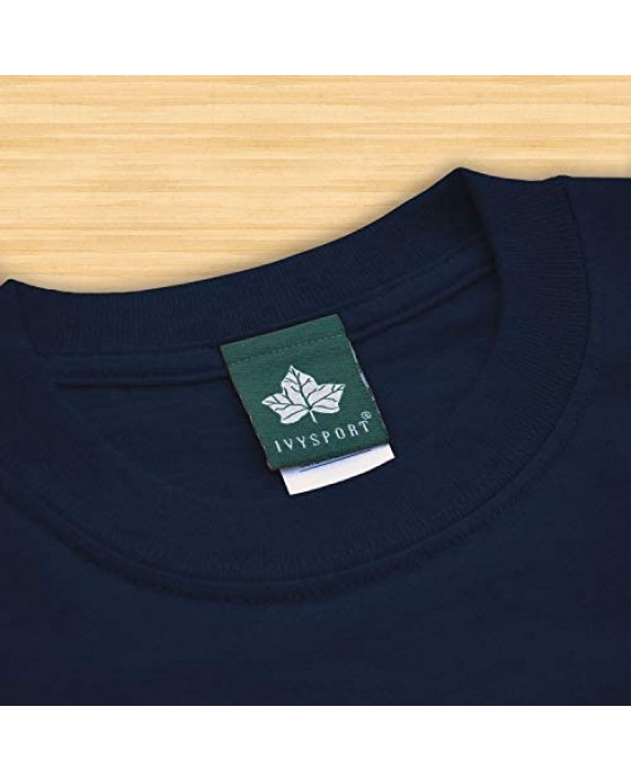 Ivysport Cotton Long Sleeve T-Shirt with Crest Logo School Color