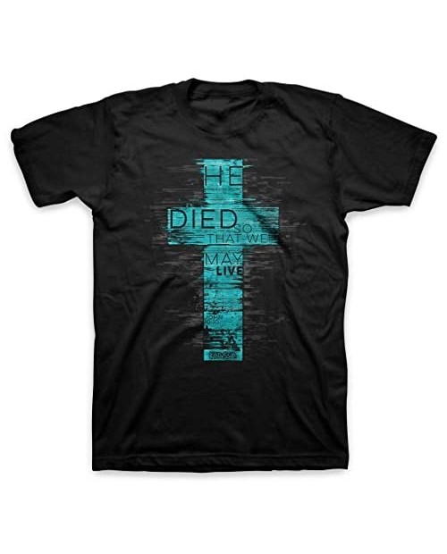 Kerusso - He Died so That we May Live - Cotton Mens Christian T-Shirt