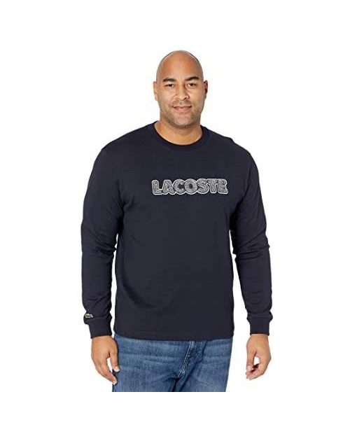 Lacoste Men's Long Sleeve Wording Graphic T-Shirt