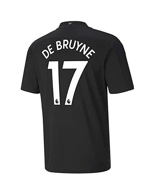 NHMao #17 DE Bruyne 2020/2021 New Season Manchester Men's Away Soccer T-Shirts Jersey Color Black