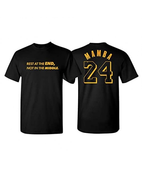 NuffSaid Kobe Rest at The End Not in The Middle Mamba Memorial T-Shirt - Unisex Farewell 24 Tribute Tee