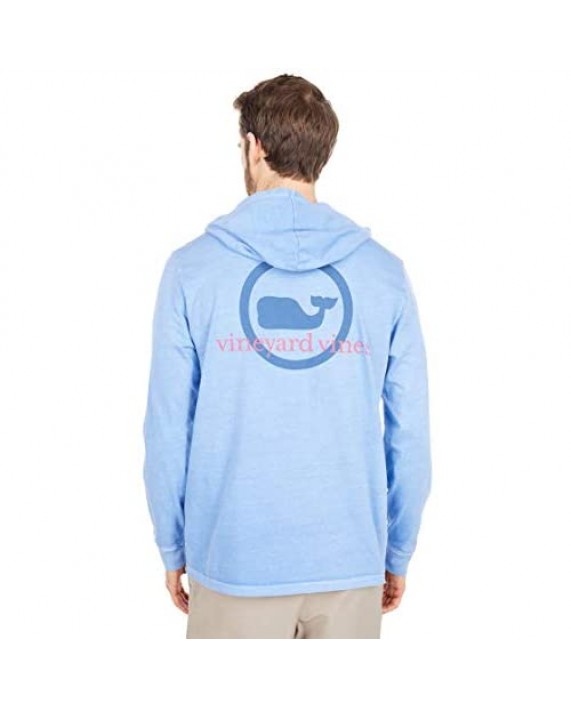 Vineyard Vines Men's Long Sleeve Garment Dyed Whale Dot Hoodie T-Shirt