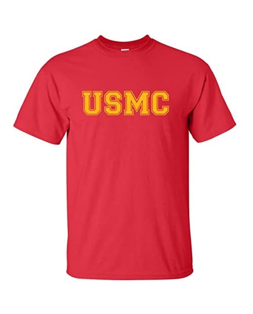 zerogravitee USMC Athletic Gold Adult Short Sleeve T-Shirt