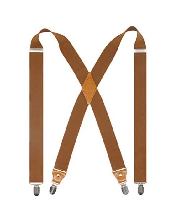 Doloise Adjustable Elastic X Back Style Suspenders for Men's and Women's With Strong Metal Clips