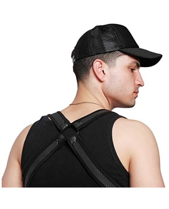 Harness for Men | Neoprene X-Back Lat-Wing Shoulder & Body Harness | Suspenders for Men | Costume for Rave Pride & Clubwear | Outfits for Men Comfortable & Adjustable