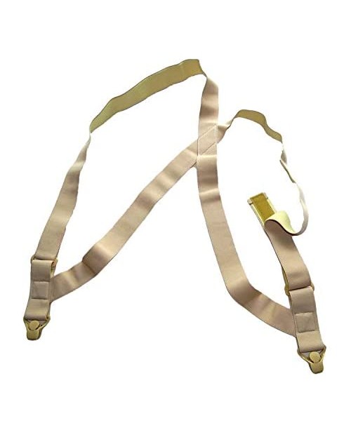 Holdup Brand No-Show undergarment side-clip style Suspenders with no-slip Gripper Clasps