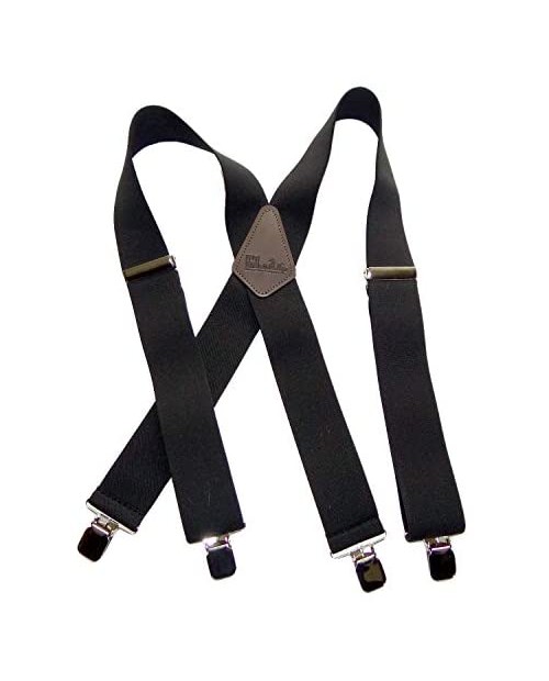 Holdup Contractor Series 2" X-back Work Suspenders with Patented No-slip Clips