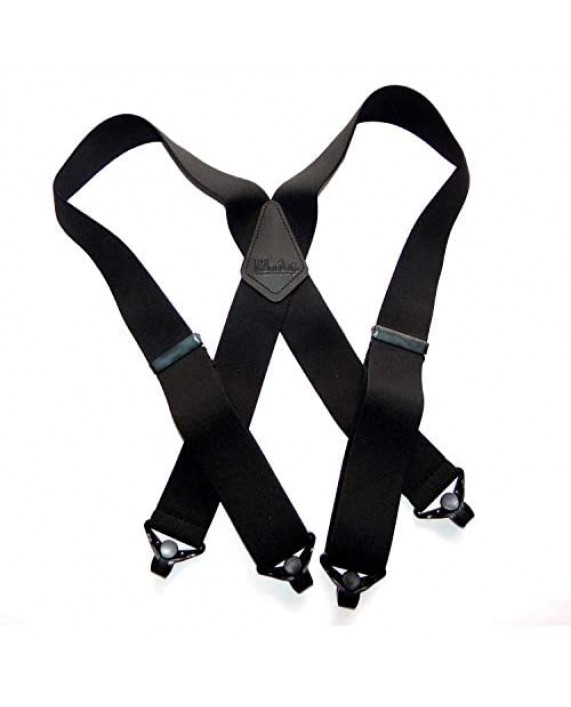 Holdup Suspender Company 2 Wide Shadow Black X-back Suspenders with Patented jumbo black Gripper Clasps