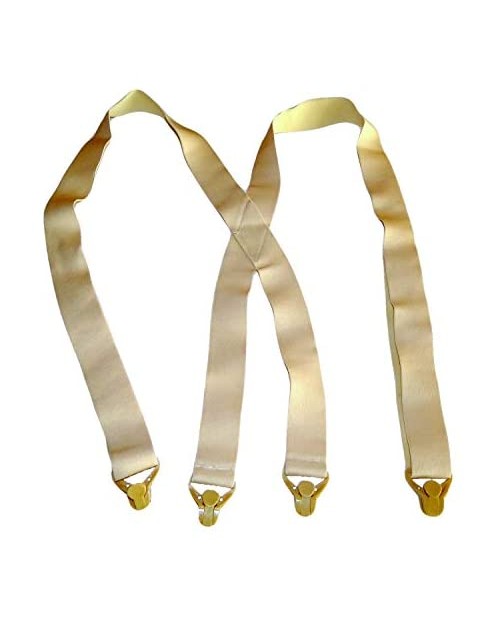 Holdup Under-up Series Beige Hidden Suspenders with Patented Gripper Clasp
