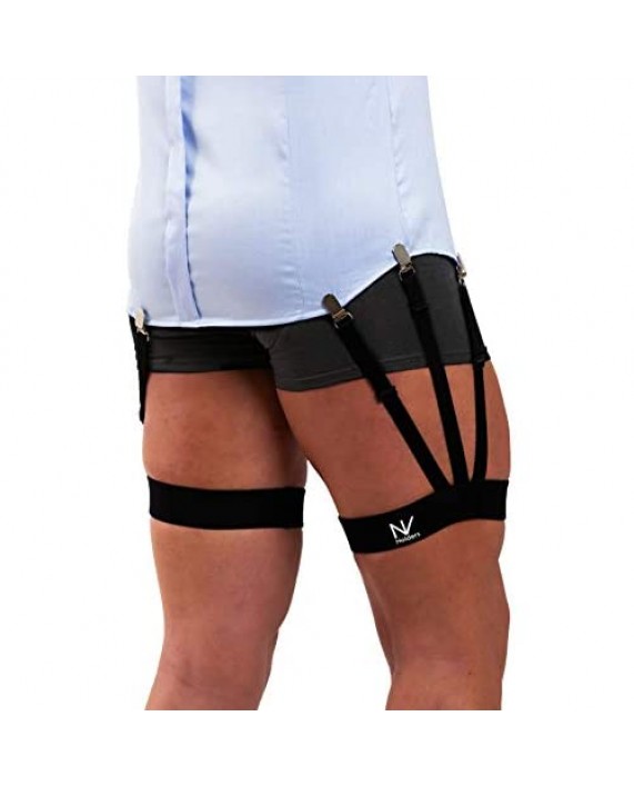 Improved NV HOLDERS 2.0 with improved clasps; premium shirt stays shirt holders shirt garters shirt tuckers for men